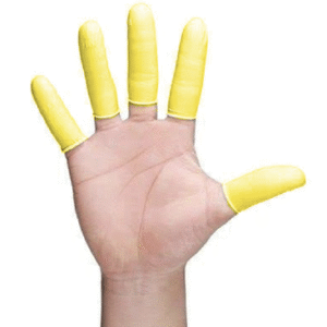 finger cot powder free chlorinate yellow