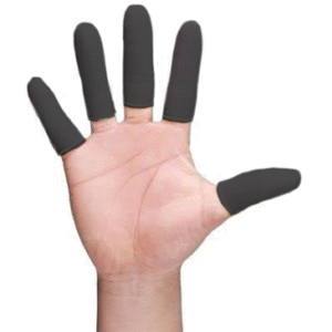 finger cot powder free esd black